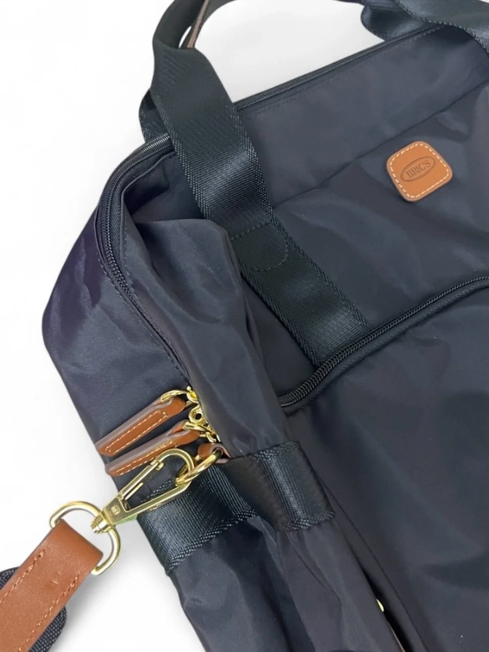 Bric's Nylon Leather Carry-On Boarding Duffle Bag Marine Blue